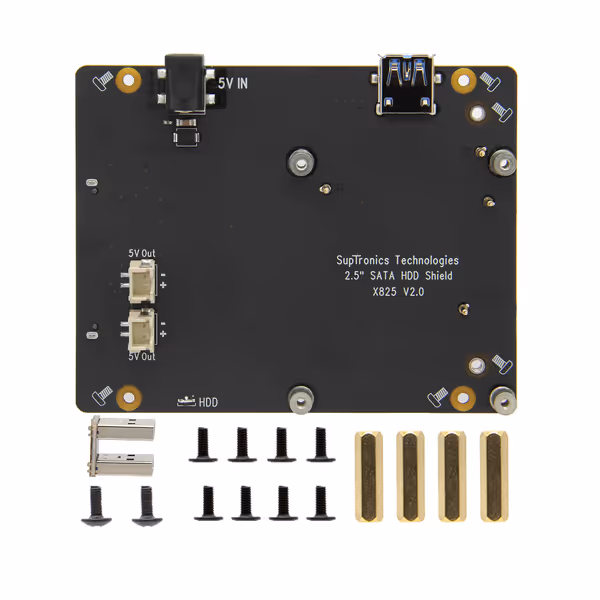 Geekworm X825 V2.0 SATA Expansion Board for Raspberry Pi 4
